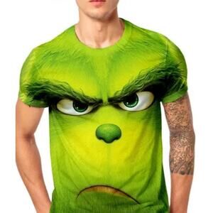 GRINCH FACE | Green | Unisex T-Shirt | (Medium or Large)